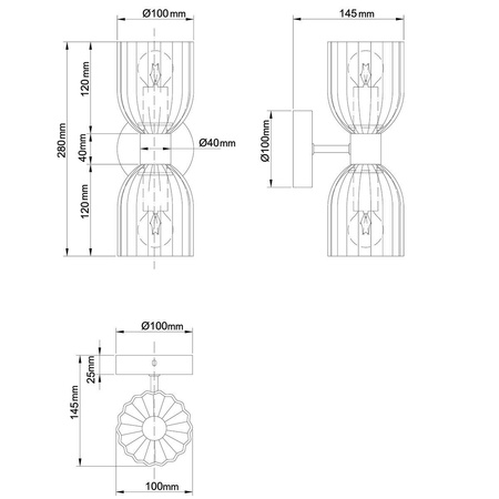 Light prestige Piega kinkiet 2 amber LP-939/2W amber