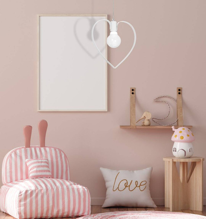 Lampa wisząca AMORE WHITE metalowa 1xE27 biała