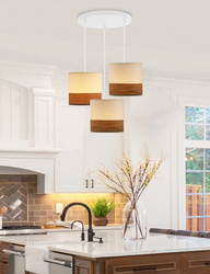 Bianco lampa wisząca biały talerz 3x40W E27