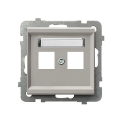 Ospel Sonata Kaszmir Obudowa gniazda podwójnego typu Keystone prosta GPK-2R/p/82
