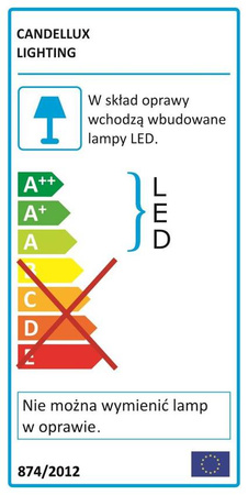 Lampa sufitowa Candellux Gusto 31-41487 okragły 19W led czarny
