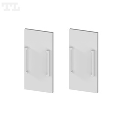 Komplet zaślepek bocznych szarych P13-10 do osłonki C15 (2 szt bez otworu) (nr kat 77131001)