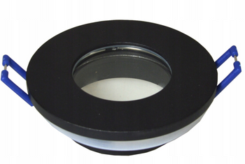 Oprawa podtynkowa hermetyczna IP65 czarna okrągła do łazienki