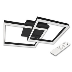 Plafon lampa LED Galaxis Herkules 70W 54x54x13cm kwadratowy czarny + pilot