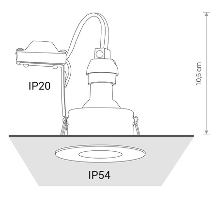 Nowodvorski Lampa punktowa podtynkowa GOLF 