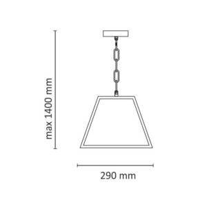 Lampa wisząca MADERA 1xE27