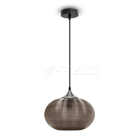 Oprawa Zwieszana V-TAC Seria Diamond Cut Szkło Dymione fi330mm VT-7350-HB 5 Lat Gwarancji