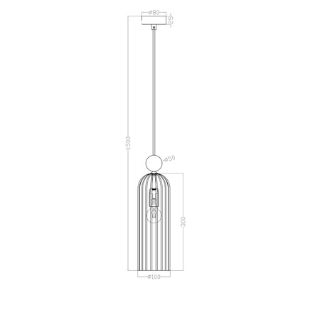 Lampa wisząca Piega 1xE14 dymna złota