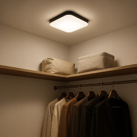 Plafon LED NEMO BLACK 17W z czujnikiem ruchu PIR