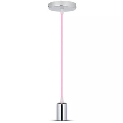 Oprawa Zwieszana V-TAC Chrom Metal Różowy przewód VT-7338-PK 5 Lat Gwarancji