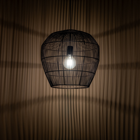 Lampa wisząca Boho HAITI S czarne drewno bambus Nowodvorski 11166