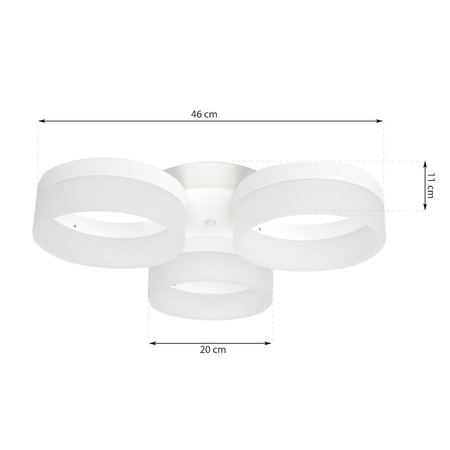 Panel led natynkowy 60x30cm czarny 36w 4000K