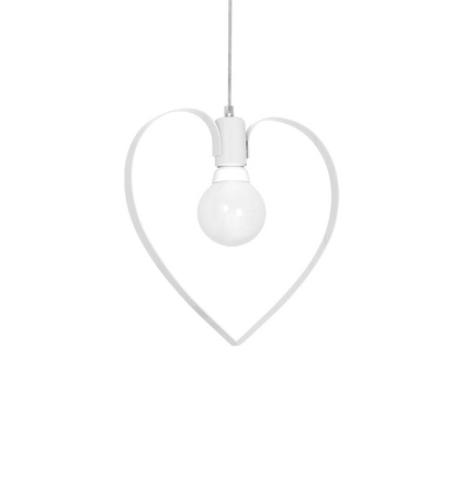 Lampa wisząca AMORE WHITE metalowa 1xE27 biała
