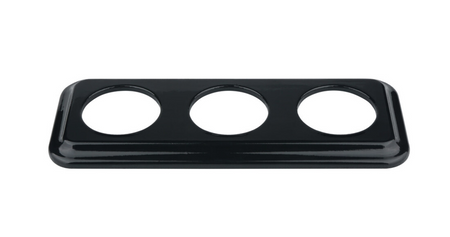 Ramka ceramiczna potrójna czarna podtynkowa Kwadrat