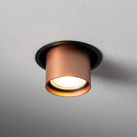 Regulowana lampa podtynkowa MONO SLIDE  GU10 miedziany/czarny Nowodvorski 10801