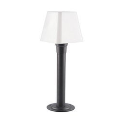 Lampa ogrodowa stojąca 1 x  E27 biała czarna  44cm  niska