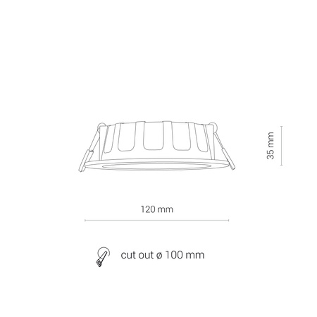 Nowodvorski Lampa podtynkowa biała CL KOS LED 8W