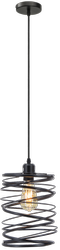 Lampa wisząca metalowa Sprężyna czarna 1xE27