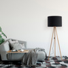 Lampa podłogowa TOKYO BLACK E27 Sosna