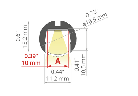 Profil OLEK, anodowany, srebrny, 2005 mm