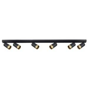 Lampa ścienno-sufitowa ARRAS 6 czarno-złota GU10