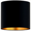 Abażur walec Oro Deluxe czarno złoty 20cm E27