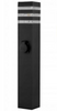 Lampa ogrodowa stojąca MALIBU 1xE27 czarny kwadrat 60cm z gniazdem