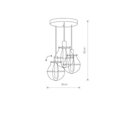 Nowodvorski Lampa sufitowa metalowa czarna miedź MANUFACTURE 