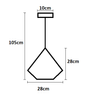 Lampa wisząca druciana LOFT GEO S