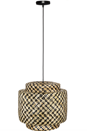 Lampa wisząca BOHO bambusowa dwukolorowa 50cm IKE50BW