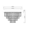 Lampa sufitowa MILANO fi 60cm złota kryształowa 9xE14