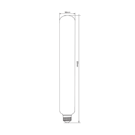Żarówka LED filament  amber  T30 tubka E27  6W 2700K długa
