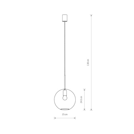 Nowodvorski Lampa wisząca szklana kula SPHERE L 
