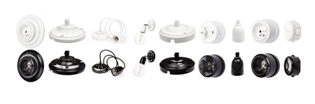 Kinkiet ceramiczny na żarówke E27 biały