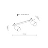 Tk Lighting NEX BLACK lampa sufitowa 2XGU10