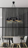 Lampa wisząca czarno-złota matowa sufitowa 7x40W More Candellux 37-71170
