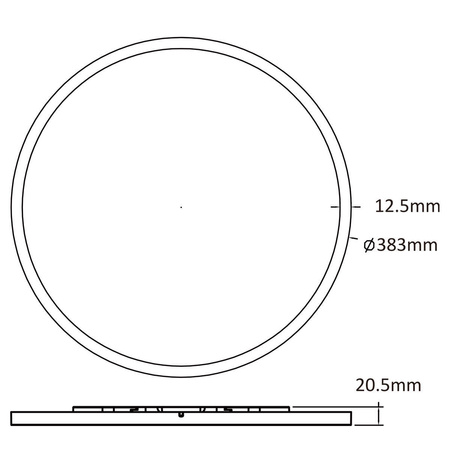 Plafon Pryzma 2 x LED CCT czarny LP-1707/1C-38 BK