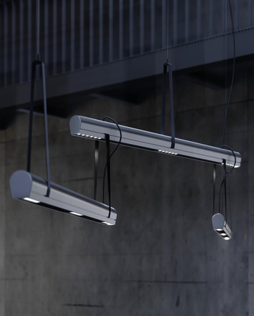 Kluś Lampa wisząca LED Tulip TU BEAM ZW L=2811mm, DOT/Blenda, 25W, 4000K, DALI, INDUSTRIAL