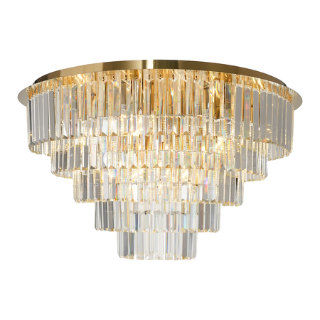 Lampa sufitowa MILANO fi 75cm złota kryształowa 12xE14