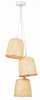 Lampa wisząca biała TRIO bambus 3xE27