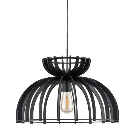 Nowodvorski Lampa wisząca KYMI C 1xE27 drewniana czarna 10575