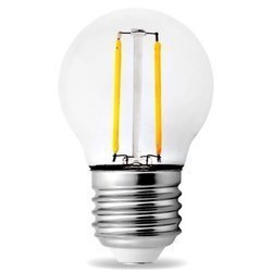 Żarówka E27 6W G45 filament kulka 6500K zimna