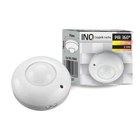 Czujnik ruchu PIR 360 natynkowy  IP20 1200W  Biały,  montaż 2,2m - 4m