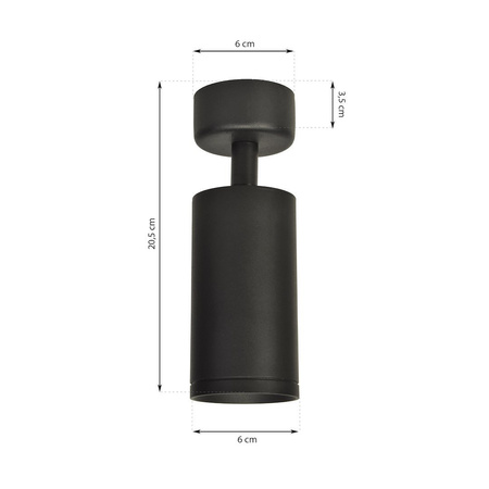 Oprawa sufitowa Spot MICA BLACK 1xGU10