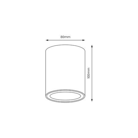 Milagro Oprawa sufitowa Tuba Bima Spot Round Black