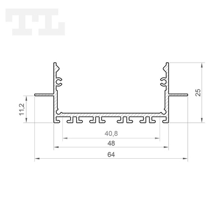 LED P23-2 Profil 1000 mm biały lakierowany (nr kat 8623210)