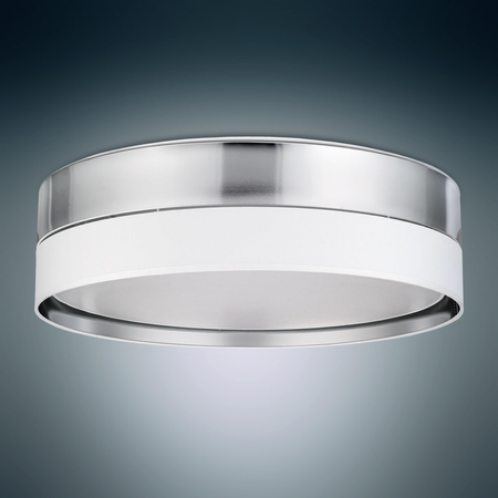 Nowoczesna lampa sufitowa Hilton Silver biała srebrna 4xE27