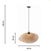 Lampa wisząca BOHO bambusowa plecionka NUSA 60cm 1xE27