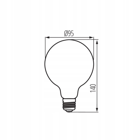 Żarówka dekoracyjna LED spirala E27 G95 5W bardzo ciepła 1800K