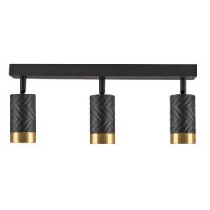 Lampa ścienno-sufitowa ARRAS 3 czarno-złota GU10